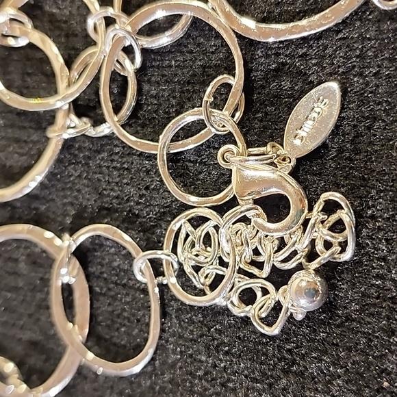 Chico's Silver Tone Circle Link Chain Necklace - Picture 6 of 7